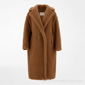 OEM Niestandardowy zimowy długi płaszcz Sherpa dla kobiet